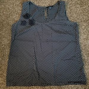 Tommy Hilfiger Navy Blue Polka Dotted Tank Top